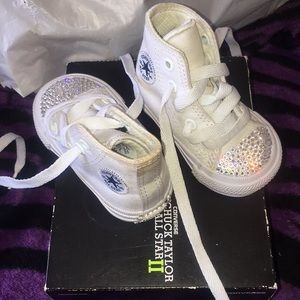 Chuck Taylor’s 2c worn couple stains removable .